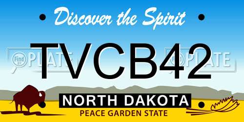 TVCB42 North Dakota License Plate