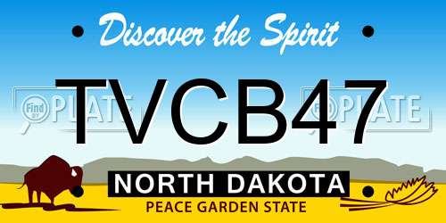 TVCB47 North Dakota License Plate