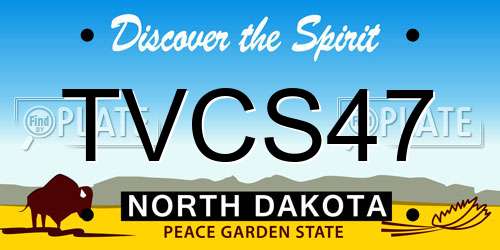 TVCS47 North Dakota License Plate