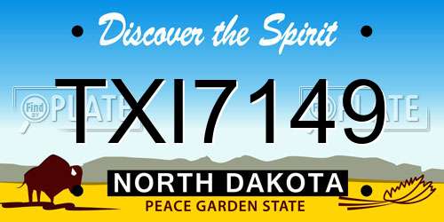TXI7149 North Dakota License Plate