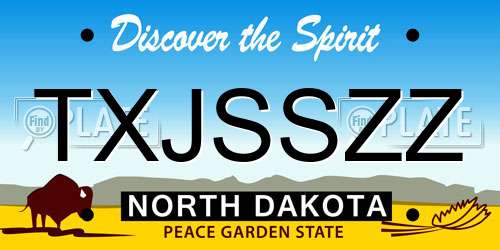 TXJSSZZ North Dakota License Plate