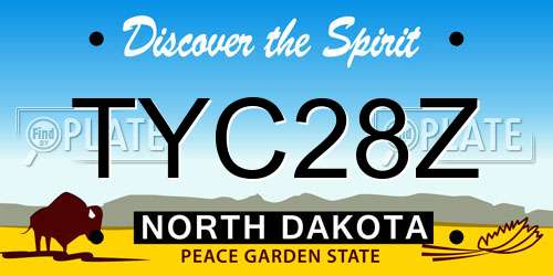 TYC28Z North Dakota License Plate