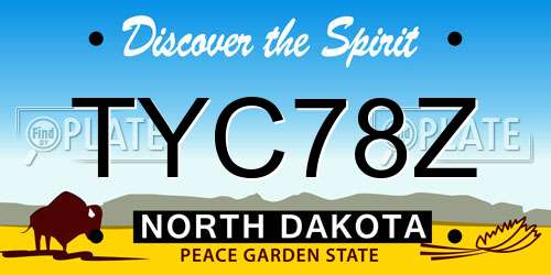 TYC78Z North Dakota License Plate