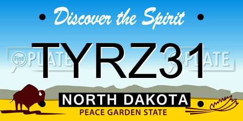 TYRZ31 North Dakota License Plate