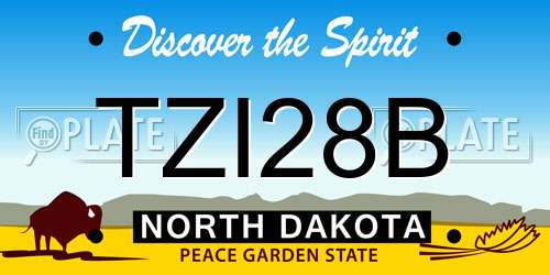 TZI28B North Dakota License Plate