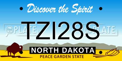 TZI28S North Dakota License Plate