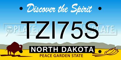 TZI75S North Dakota License Plate