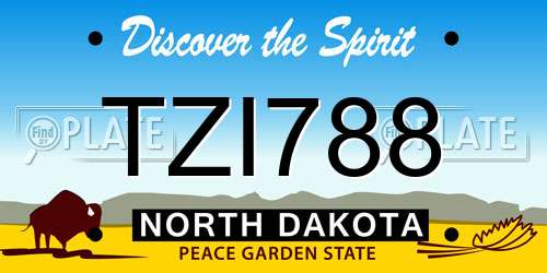 TZI788 North Dakota License Plate