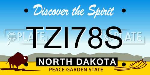 TZI78S North Dakota License Plate