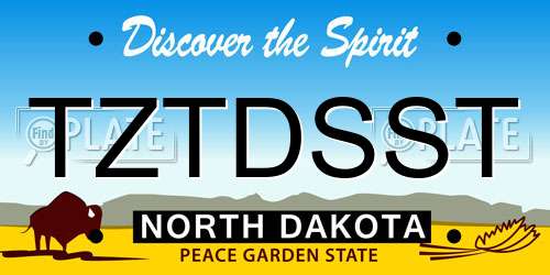 TZTDSST North Dakota License Plate