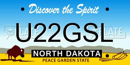 U22GSL North Dakota License Plate