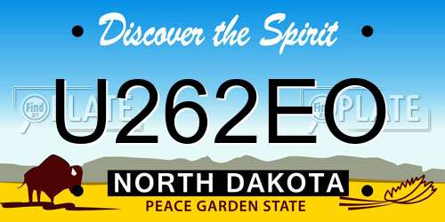 U262EO North Dakota License Plate