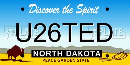 U26TED North Dakota License Plate