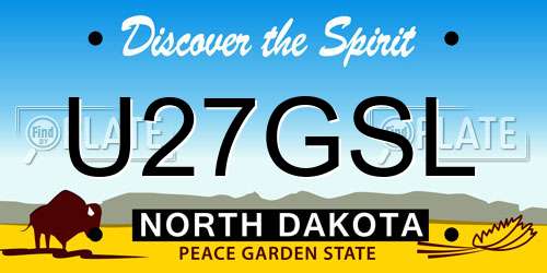 U27GSL North Dakota License Plate