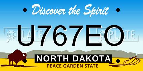 U767EO North Dakota License Plate