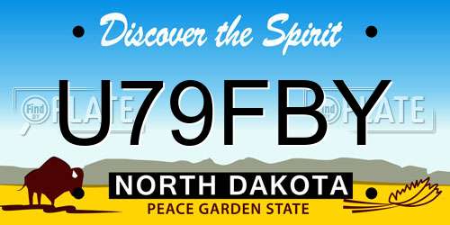 U79FBY North Dakota License Plate