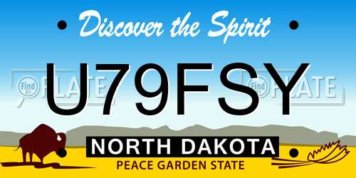 U79FSY North Dakota License Plate