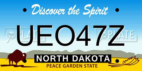 UEO47Z North Dakota License Plate