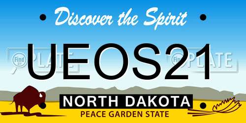 UEOS21 North Dakota License Plate