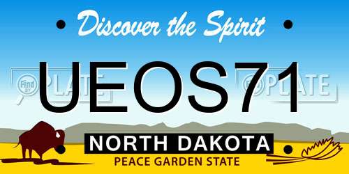 UEOS71 North Dakota License Plate