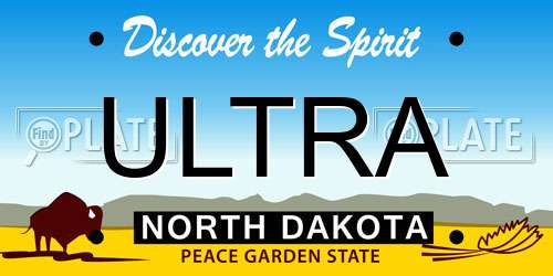 ULTRA North Dakota License Plate
