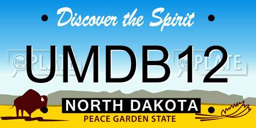 UMDB12 North Dakota License Plate