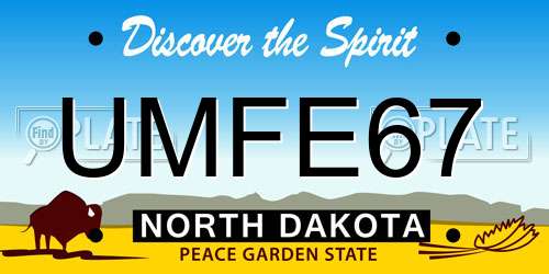 UMFE67 North Dakota License Plate