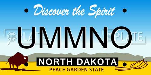 UMMNO North Dakota License Plate