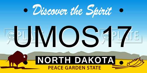 UMOS17 North Dakota License Plate