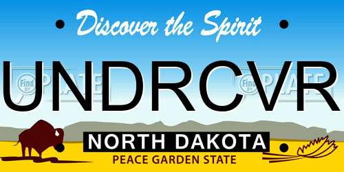 UNDRCVR North Dakota License Plate