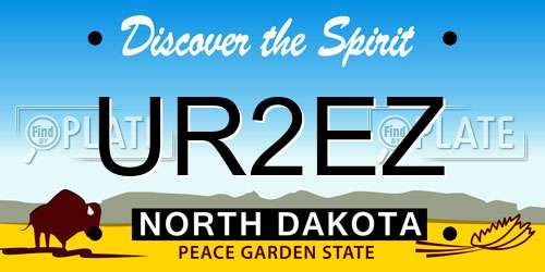 UR2EZ North Dakota License Plate