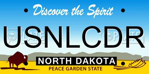USNLCDR North Dakota License Plate