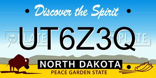 UT6Z3Q North Dakota License Plate