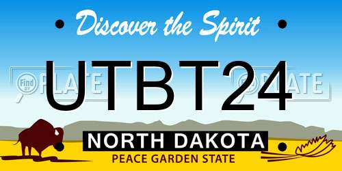 UTBT24 North Dakota License Plate