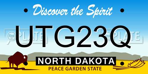 UTG23Q North Dakota License Plate