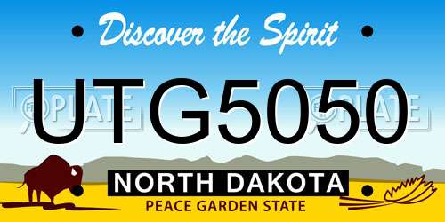 UTG5050 North Dakota License Plate