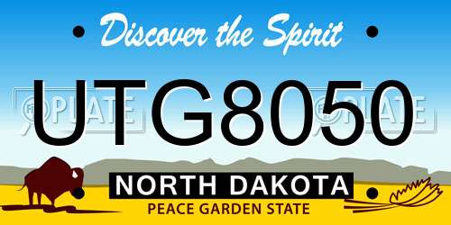 UTG8050 North Dakota License Plate