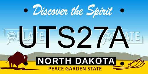 UTS27A North Dakota License Plate