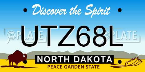 UTZ68L North Dakota License Plate