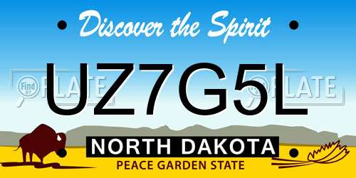 UZ7G5L North Dakota License Plate