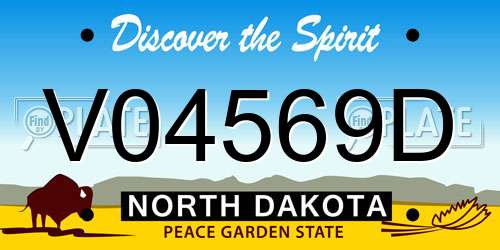 V04569D North Dakota License Plate