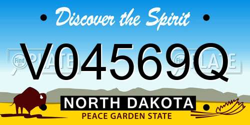 V04569Q North Dakota License Plate