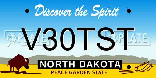 V30TST North Dakota License Plate