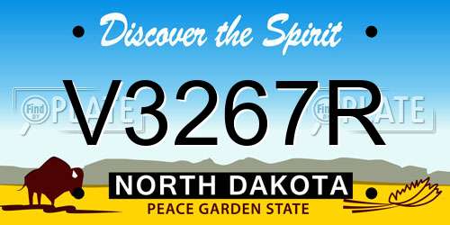 V3267R North Dakota License Plate