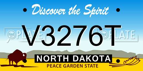 V3276T North Dakota License Plate