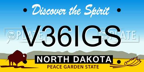 V36IGS North Dakota License Plate