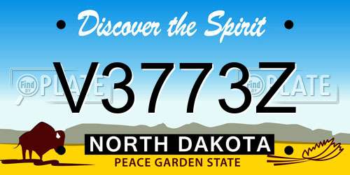 V3773Z North Dakota License Plate