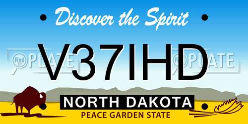 V37IHD North Dakota License Plate