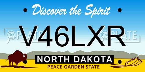 V46LXR North Dakota License Plate