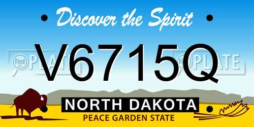 V6715Q North Dakota License Plate